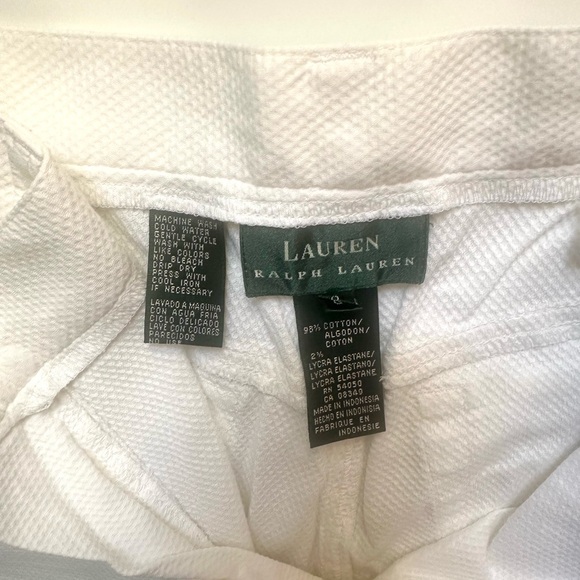 Ralph Lauren Jean Style 98% Cotton 2% Lycra Elastine White Pants - Picture 3 of 6